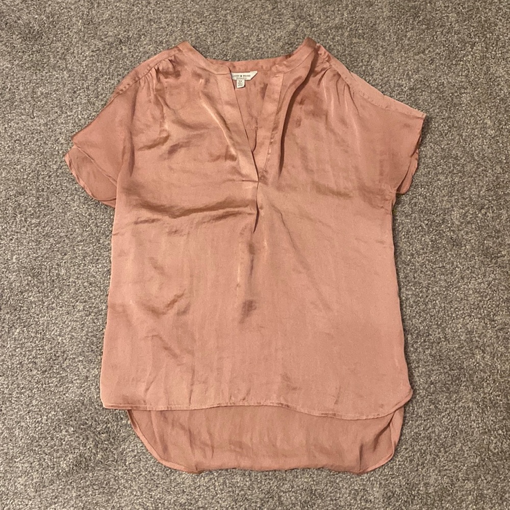 Lucky Brand V-Neck Short Sleeve Blouse